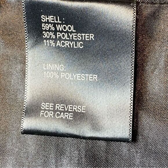 Johnston & Murphy Wool Blend Black Gray White Coat Size Small - Picture 4 of 13